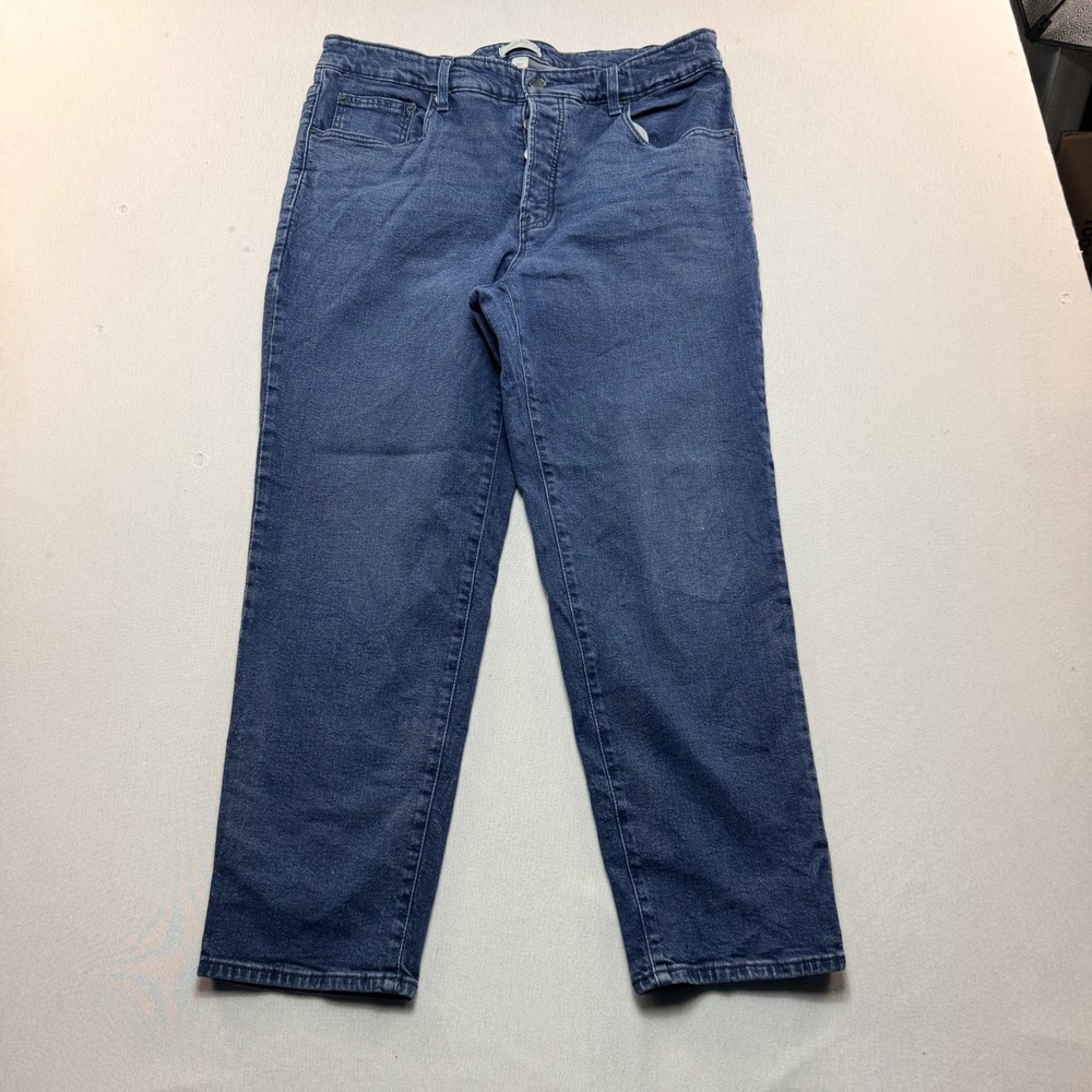 Universal Thread Jeans Women Size 17 Blue Excellent Straight Leg Button Fly